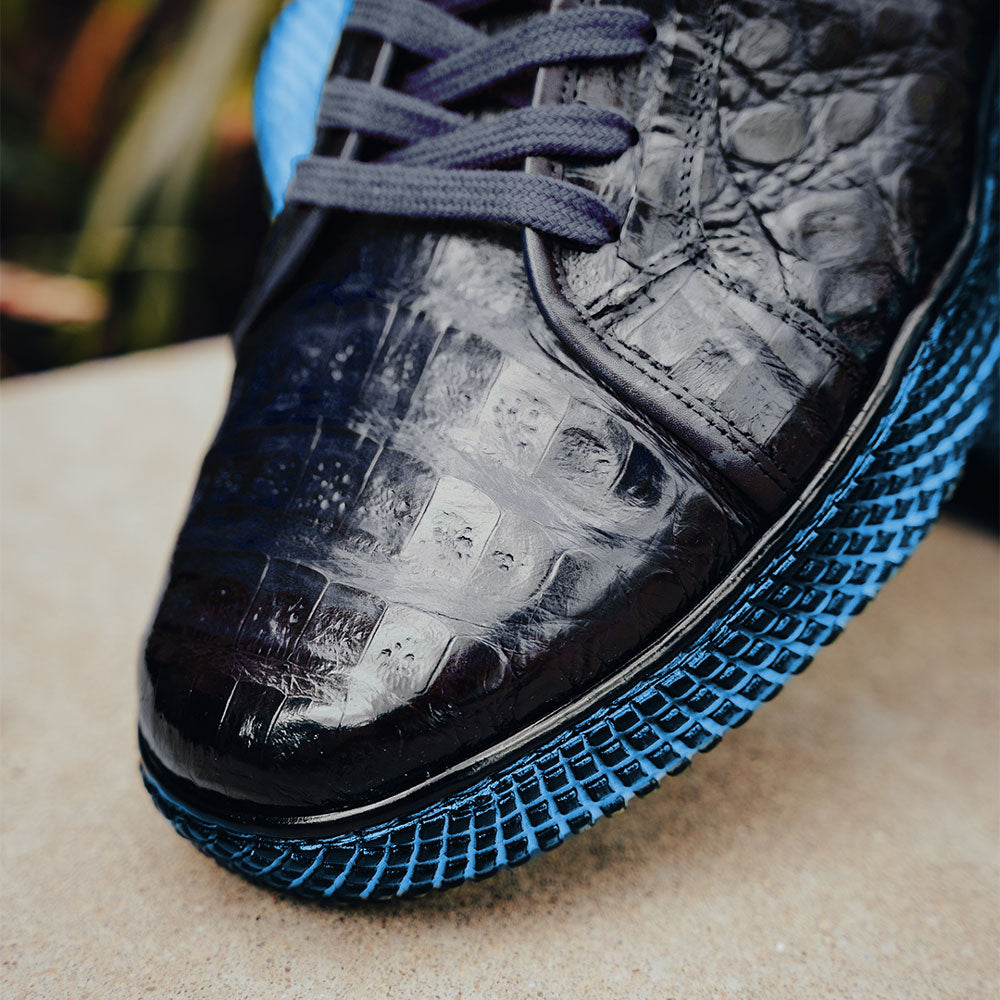 Mezlan Crocodile Super Sneaker Blue (AX4936-F)