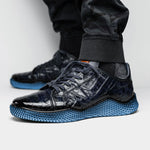 Mezlan Crocodile Super Sneaker Blue (AX4936-F)