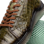 Mezlan Crocodile Super Sneaker Olive Green (EXCLUSIVE) (AX4936-F)