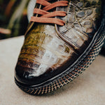 Mezlan Crocodile Super Sneaker Olive Green (EXCLUSIVE) (AX4936-F)