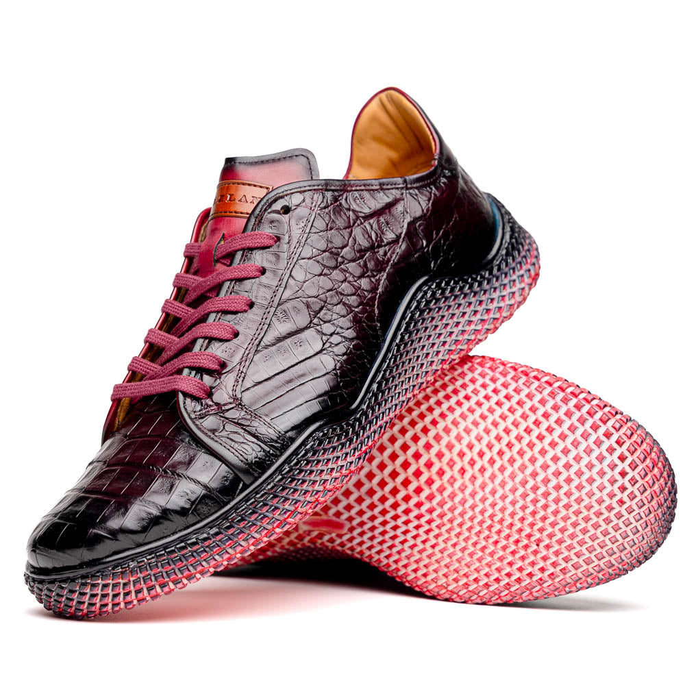 Mezlan Crocodile Super Sneaker II Burgundy (EXCLUSIVE) (AX4936-F)