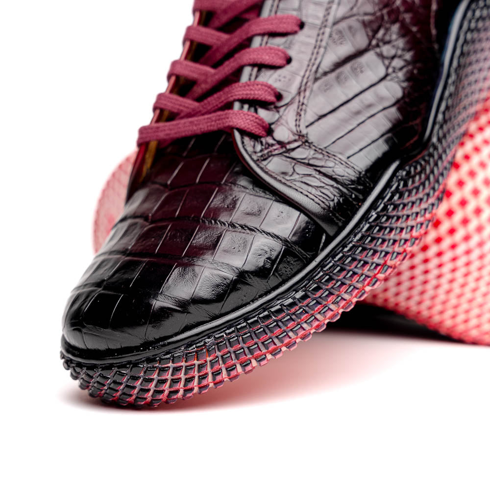 Mezlan Crocodile Super Sneaker II Burgundy (EXCLUSIVE) (AX4936-F)