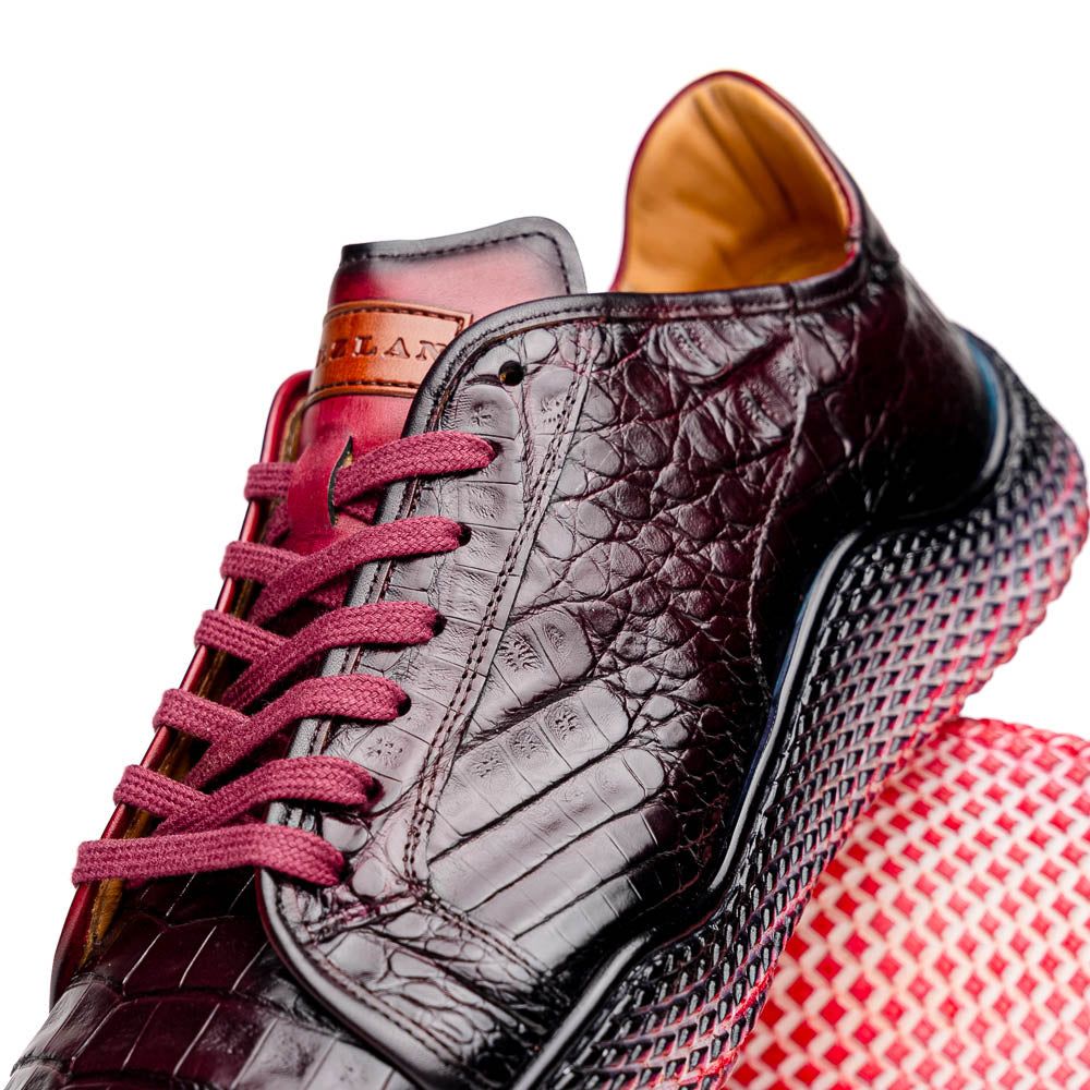 Mezlan Crocodile Super Sneaker II Burgundy (EXCLUSIVE) (AX4936-F)