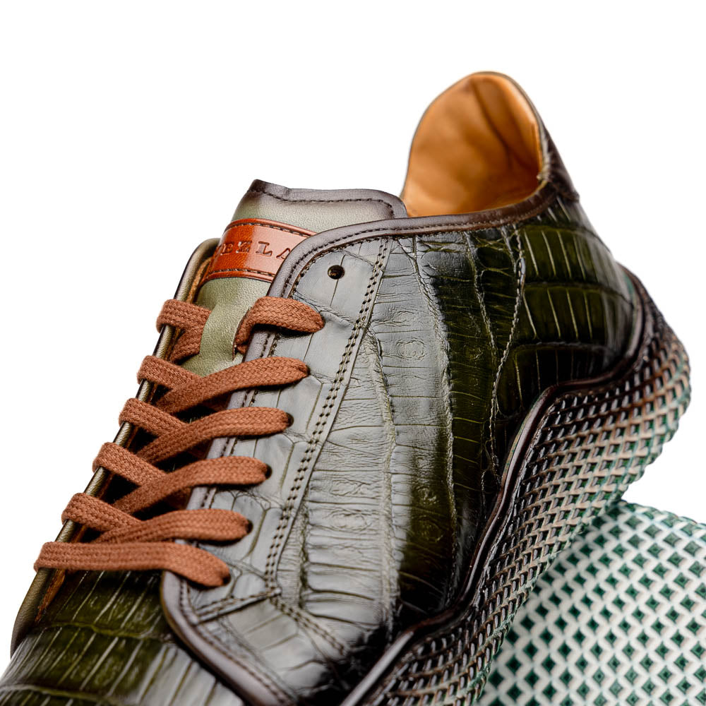 Mezlan Crocodile Super Sneaker II Green (EXCLUSIVE) (AX4936-F)