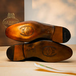 Harris Shoes 1913 Crocodile Leather Tassel Loafers Black