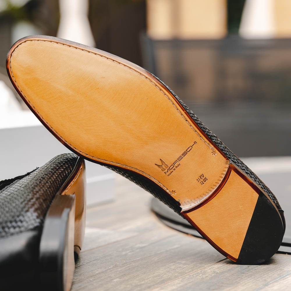 Moreschi Cuba Woven Loafers Black
