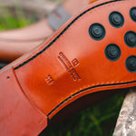 Emanuele Sempre Pebble Grain Penny Loafers Brown