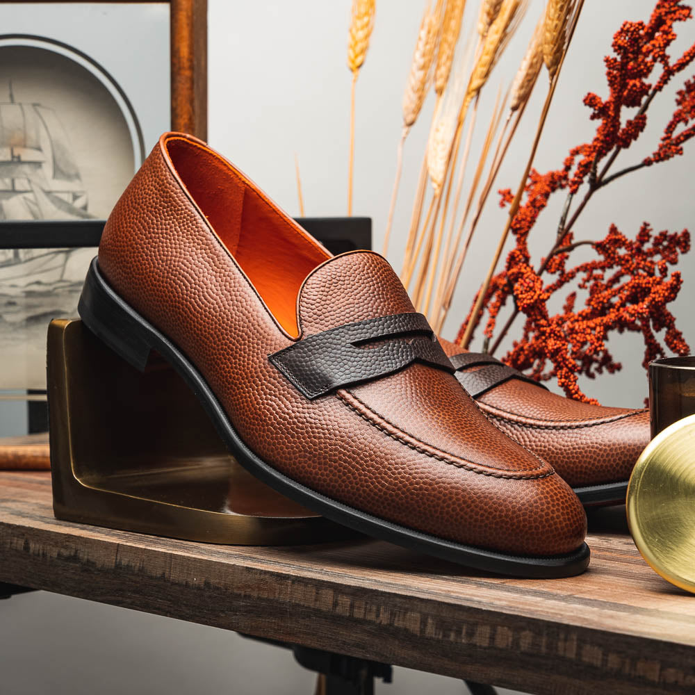 Emanuele Sempre Penny Loafers Brown