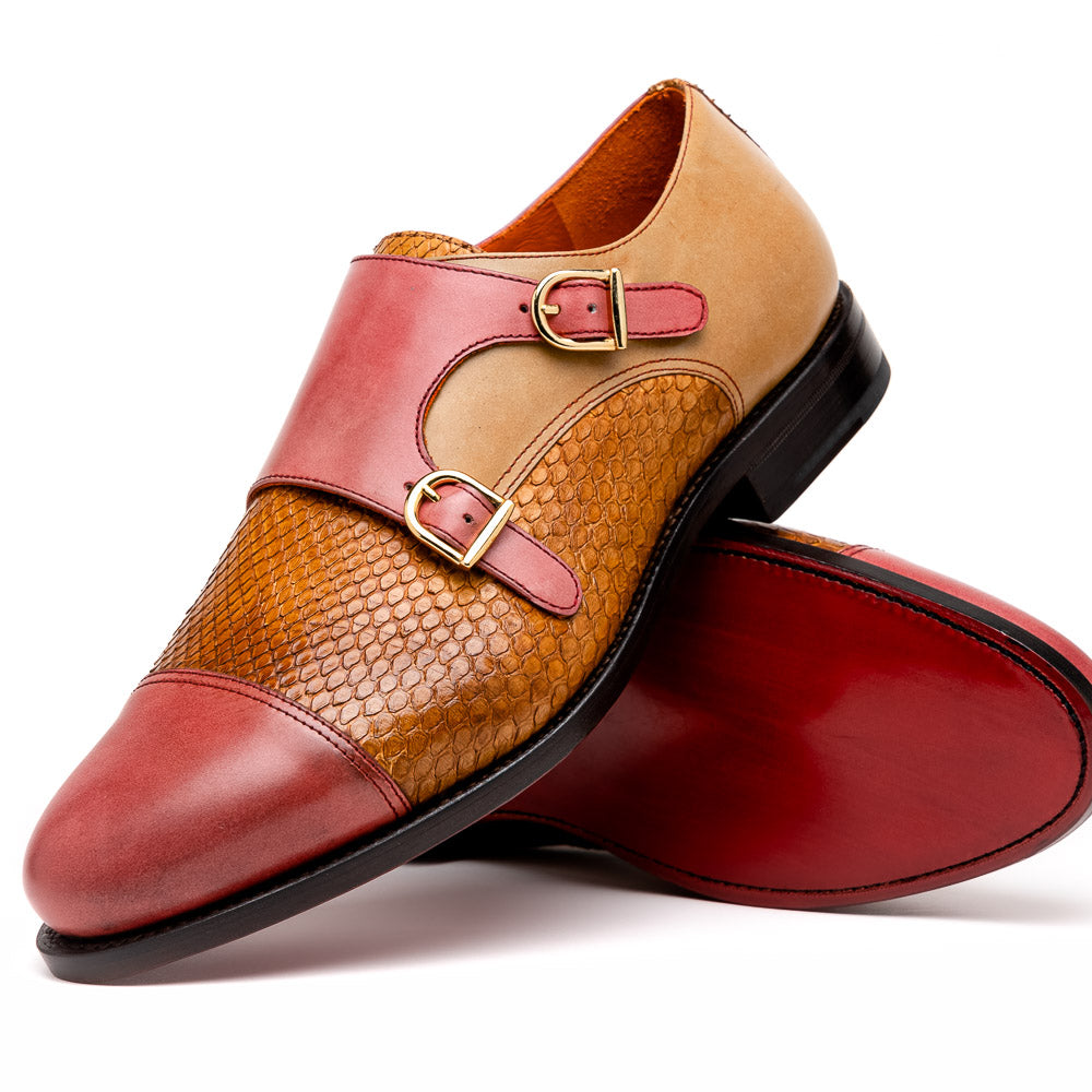 Emanuele Sempre Python Shoes Cognac