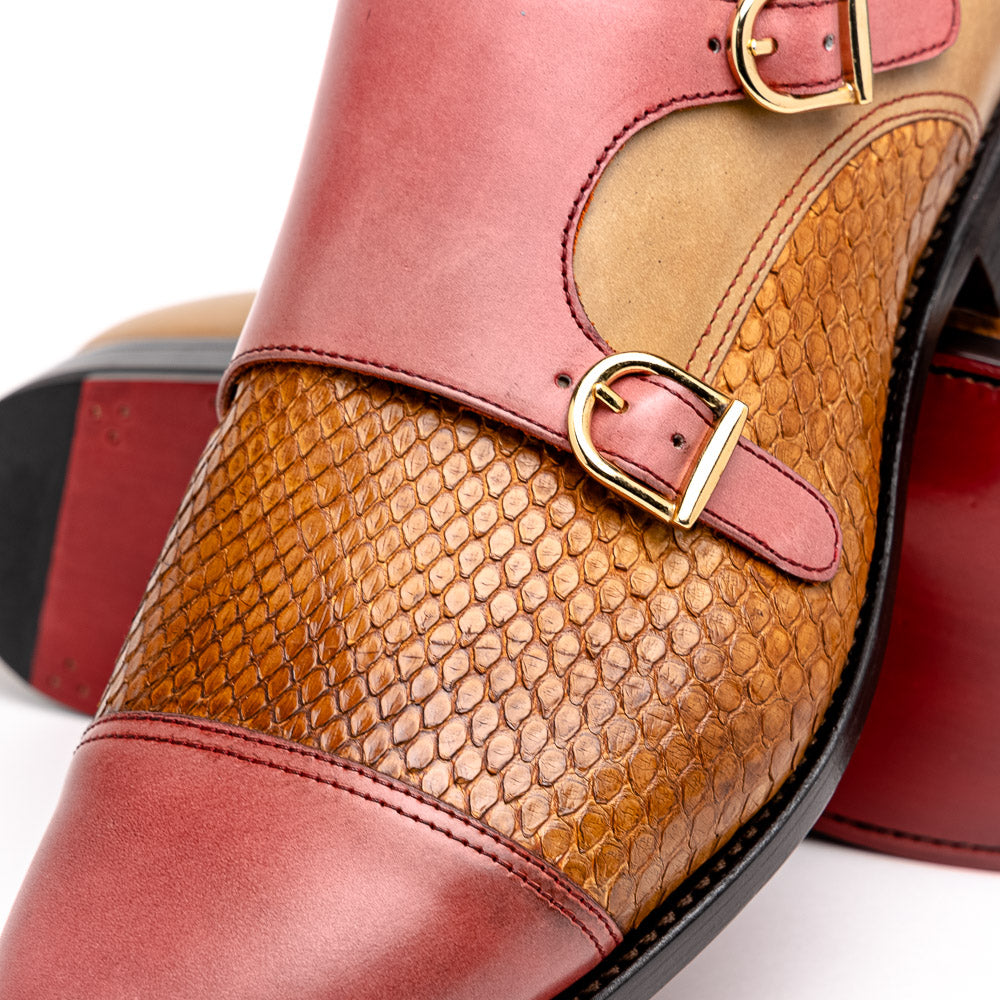 Emanuele Sempre Python Shoes Cognac