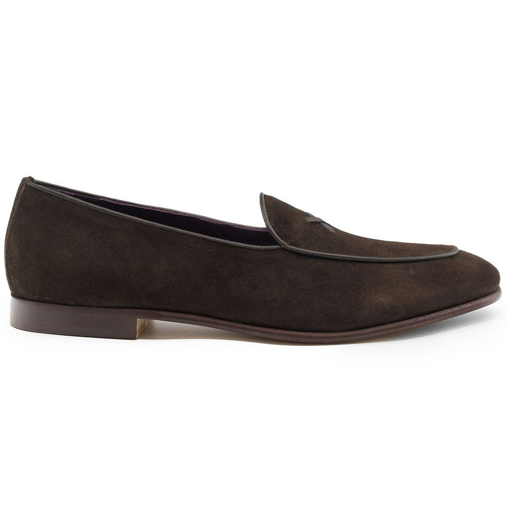 Zelli X Sueded Italian Goatskin Loafer Nicotine
