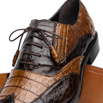 Mezlan Dade Crocodile Wingtip Spectator Shoes Brown / Camel (EXCLUSIVE) 