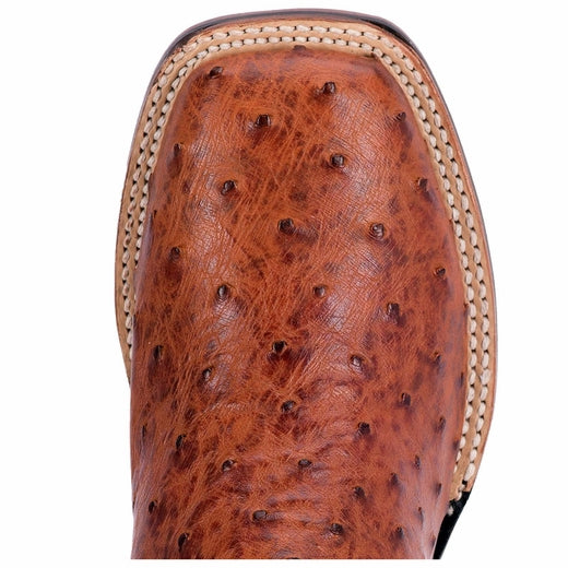 Dan Post Alamosa DP3877 Mad Dog Full Quill Ostrich Boots Cognac / Brown