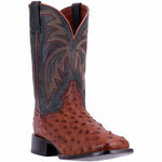 Dan Post Calhoun DP4533 Full Quill Ostrich Boots Cognac / Black