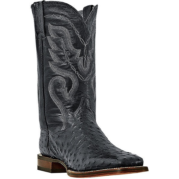 Dan Post Chandler DP2980 Ostrich Quill Boots Black