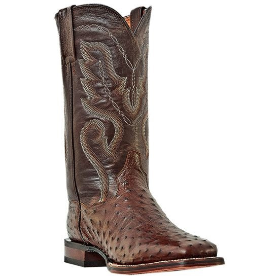 Dan Post Chandler DP2981 Ostrich Quill Boots Tobacco
