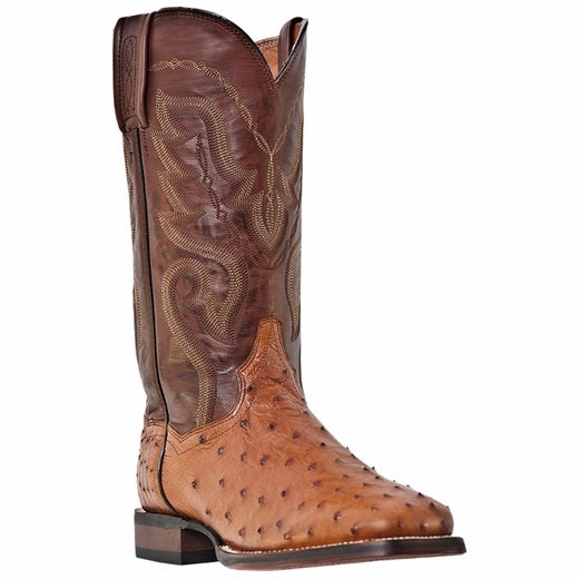 Dan Post Chandler DP2982 Ostrich Quill Boots Cognac