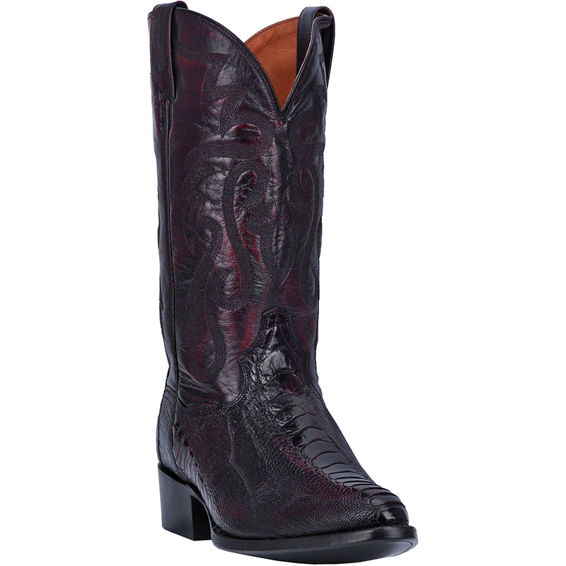 Dan Post DP26636 Bellevue Ostrich Leg Black Cherry