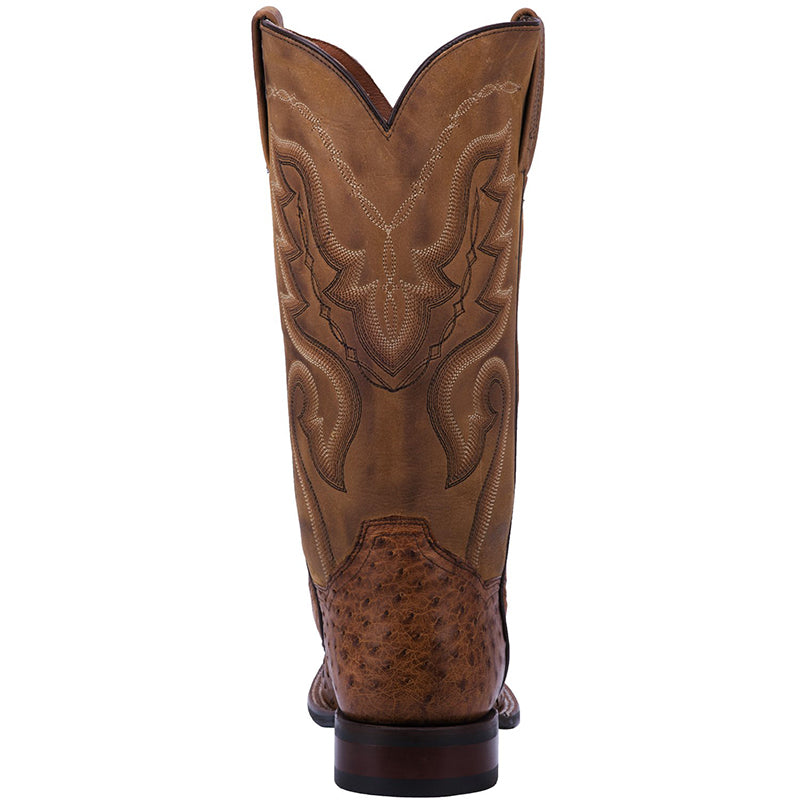 Dan Post DP2984 Chandler Full Quill Ostrich Boots Saddle