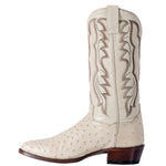 Dan Post DP3015 Pershing Full Quill Ostrich Boots Winter White