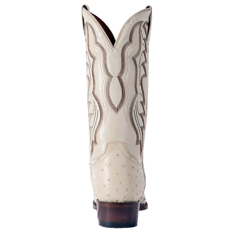 Dan Post DP3015 Pershing Full Quill Ostrich Boots Winter White