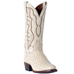 Dan Post DP3015 Pershing Full Quill Ostrich Boots Winter White