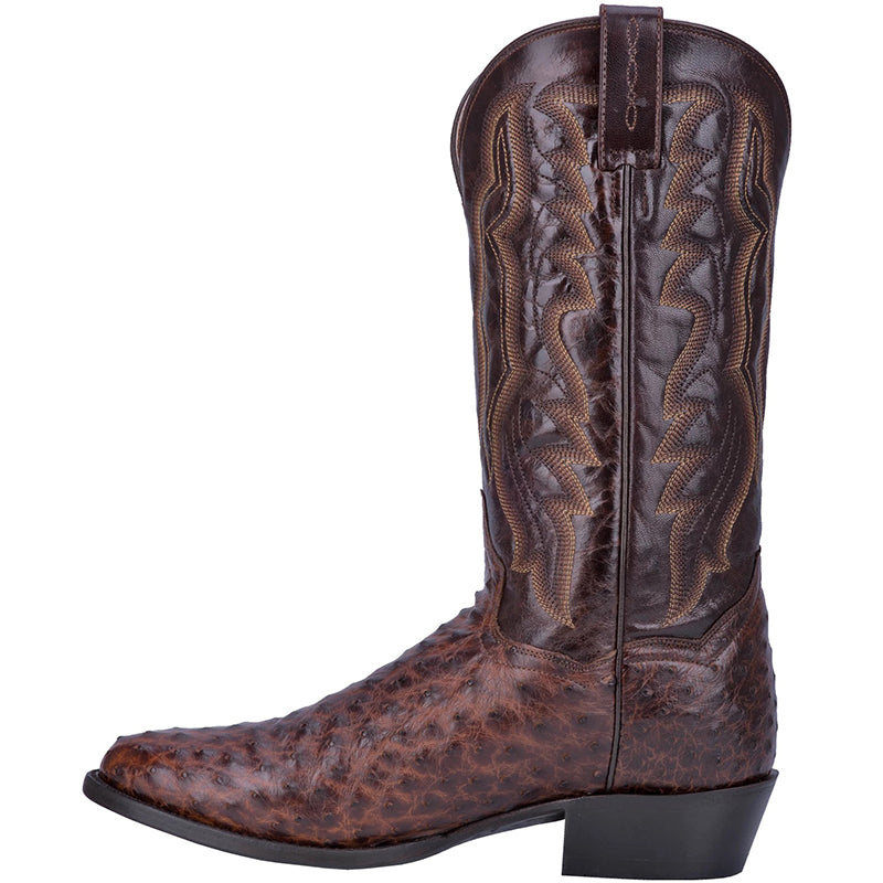 Dan Post DP3016 Pershing Full Quill Ostrich Boots Brass