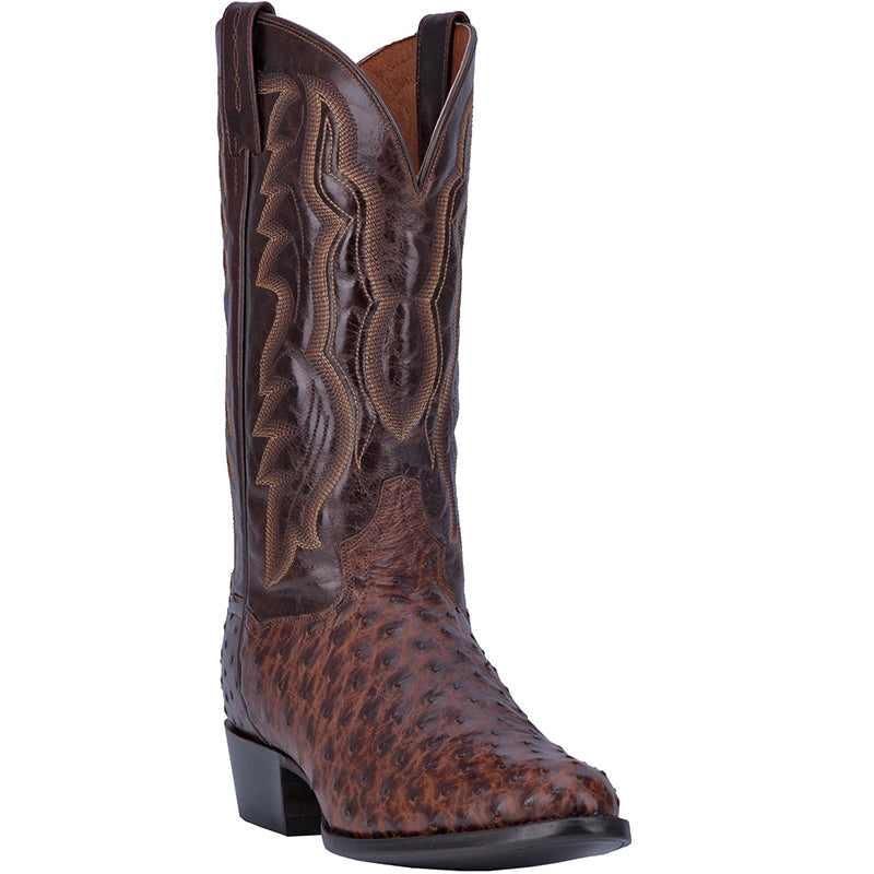 Dan Post DP3016 Pershing Full Quill Ostrich Boots Brass