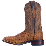 Dan Post DP3876 Alamosa Full Quill Ostrich Boots Saddle