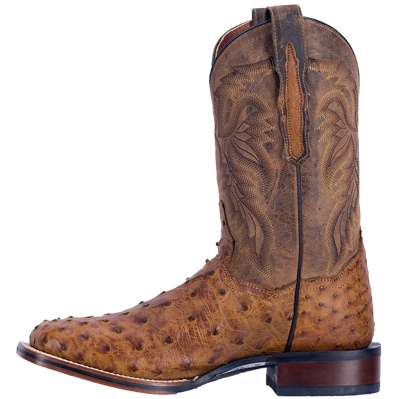 Dan Post DP3876 Alamosa Full Quill Ostrich Boots Saddle
