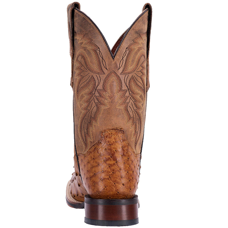 Dan Post DP3876 Alamosa Full Quill Ostrich Boots Saddle