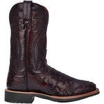 Dan Post DP3983 Philsgood Full Quill Ostrich Boots Black Cherry