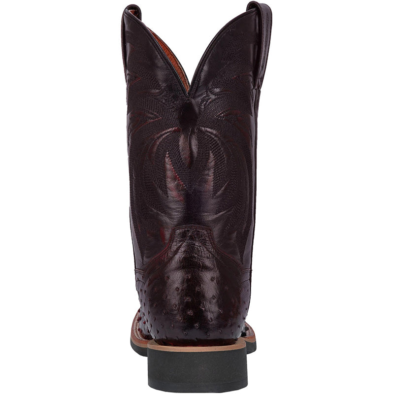 Dan Post DP3983 Philsgood Full Quill Ostrich Boots Black Cherry