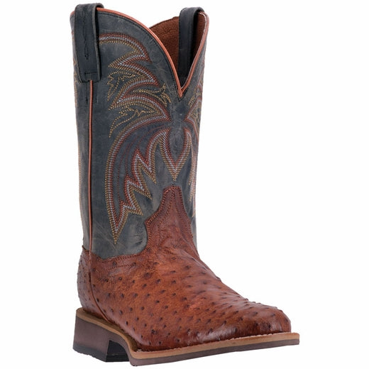 Dan Post Luke DP4534 Full Quill Ostrich Boots Cognac / Black