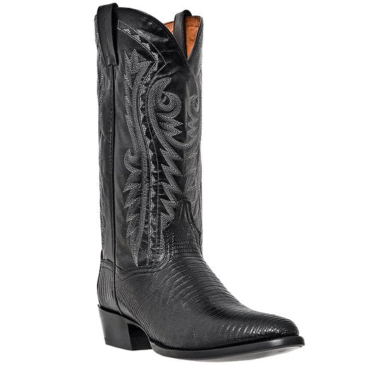 Dan Post Raleigh DP2350OR Lizard Western Boots Black