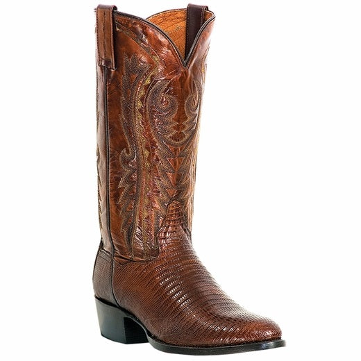 Dan Post Raleigh DP2351R Lizard Western Boots Antique Tan
