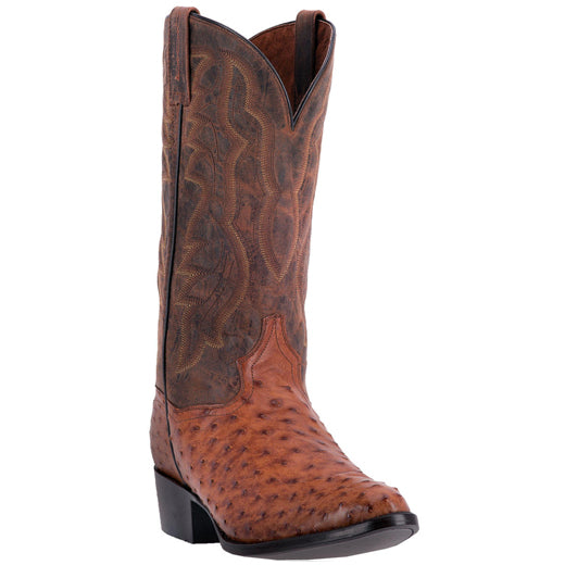 Dan Post Tempe DP3323 Ostrich Boots Cognac / Brown