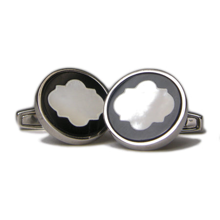 Daniel Dolce Italy Onyx & Mother of Pearl Cufflinks