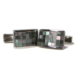 Daniel Dolce Mosaic Mother of Pearl Cufflinks BV566BLK