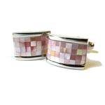 Daniel Dolce Mosaic Mother of Pearl Cufflinks BV566P