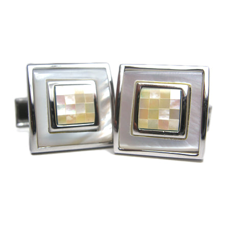 Daniel Dolce Mosaic Mother of Pearl Cufflinks DI2251