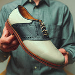 TB Phelps Oxford Saddle Shoes Ivory / Navy