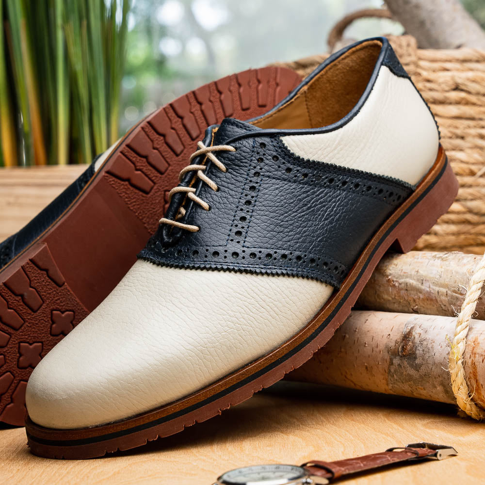 TB Phelps David Oxford Saddle Shoes Ivory / Navy