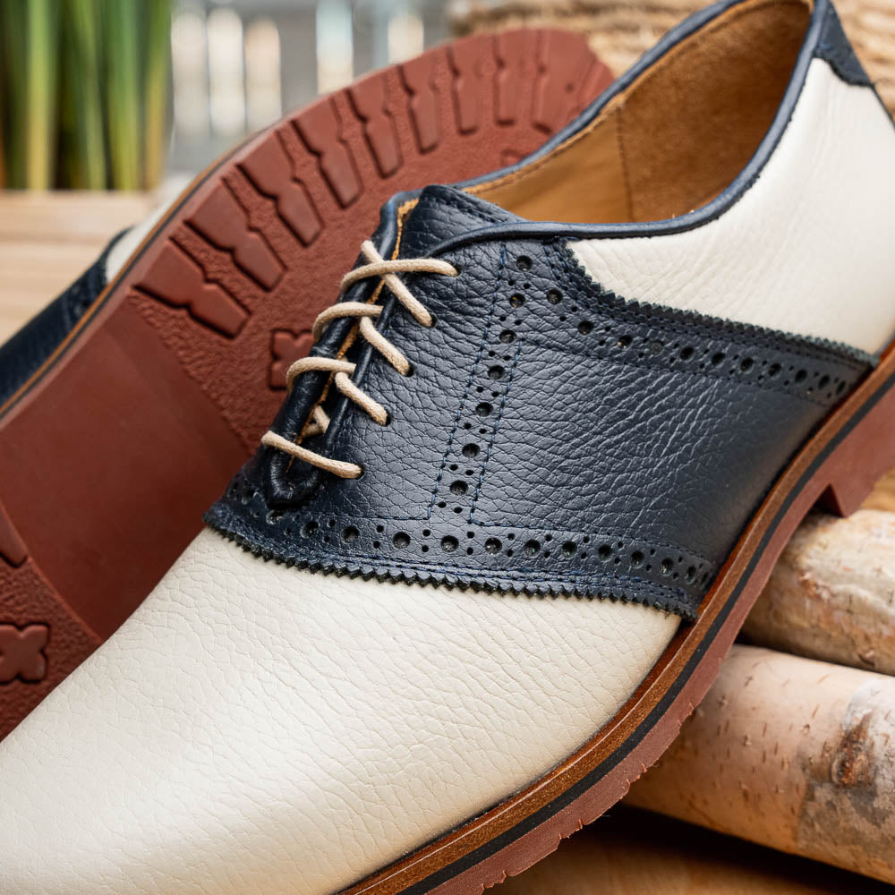 TB Phelps David Oxford Saddle Shoes Ivory / Navy