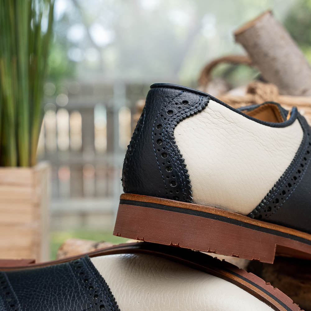 TB Phelps David Oxford Saddle Shoes Ivory / Navy