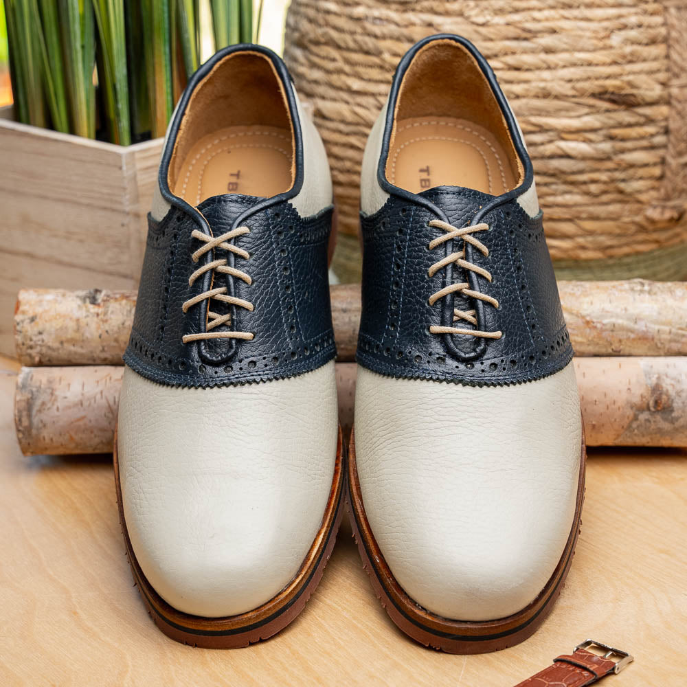 TB Phelps David Oxford Saddle Shoes Ivory / Navy