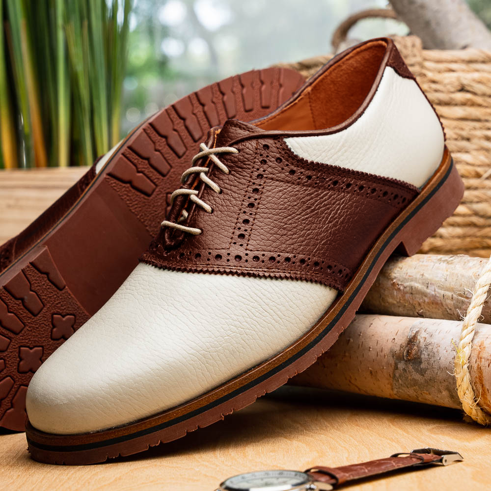 TB Phelps Oxford Saddle Shoes Ivory / Walnut