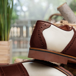 TB Phelps Oxford Saddle Shoes Ivory / Walnut