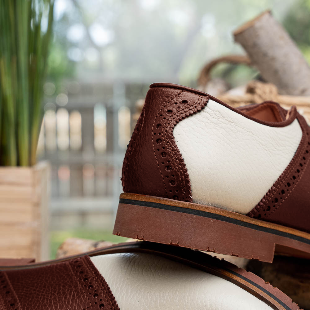 TB Phelps Oxford Saddle Shoes Ivory / Walnut