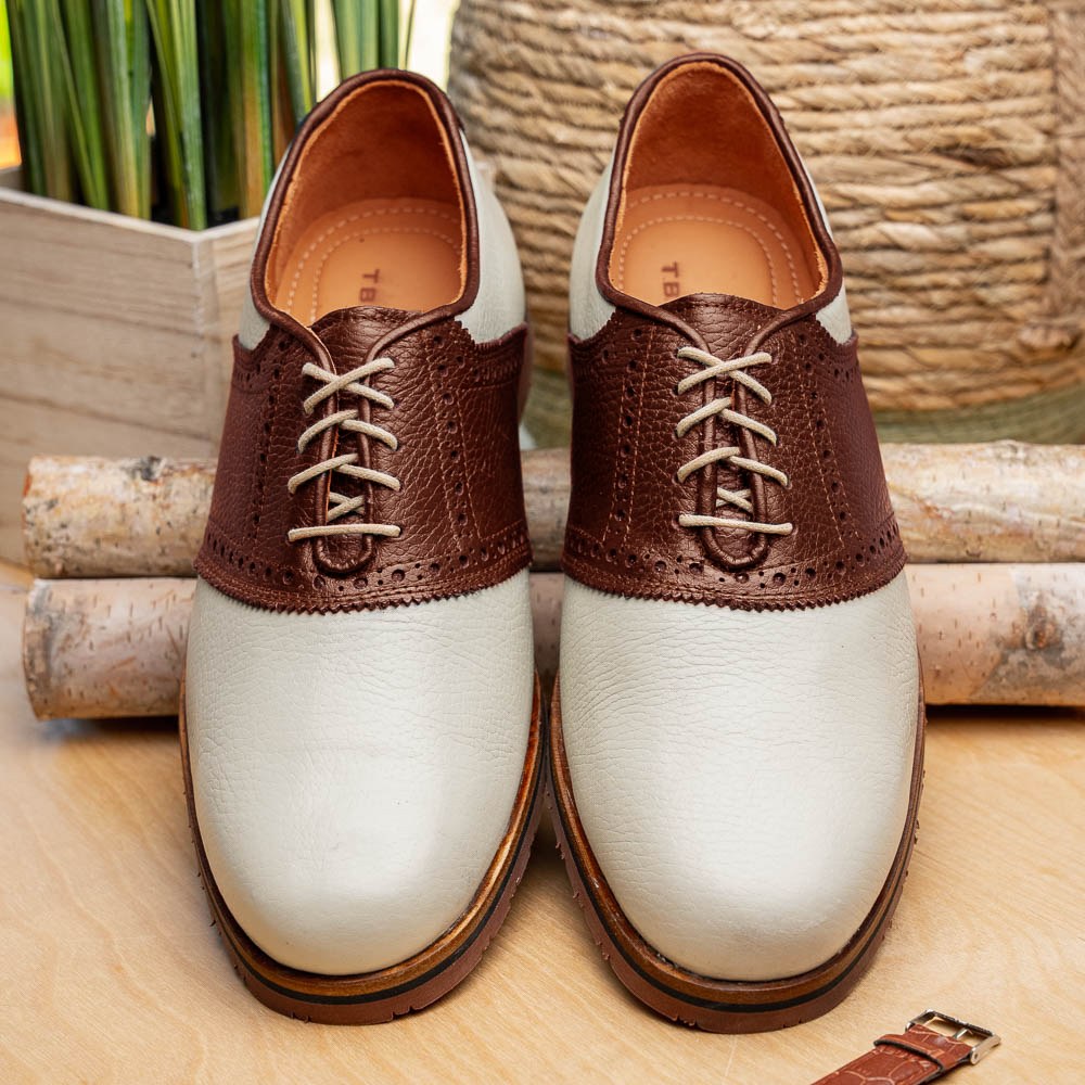 TB Phelps Oxford Saddle Shoes Ivory / Walnut